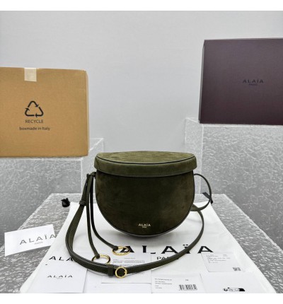 Alaia hip bag suede leather 20x11x17cm
