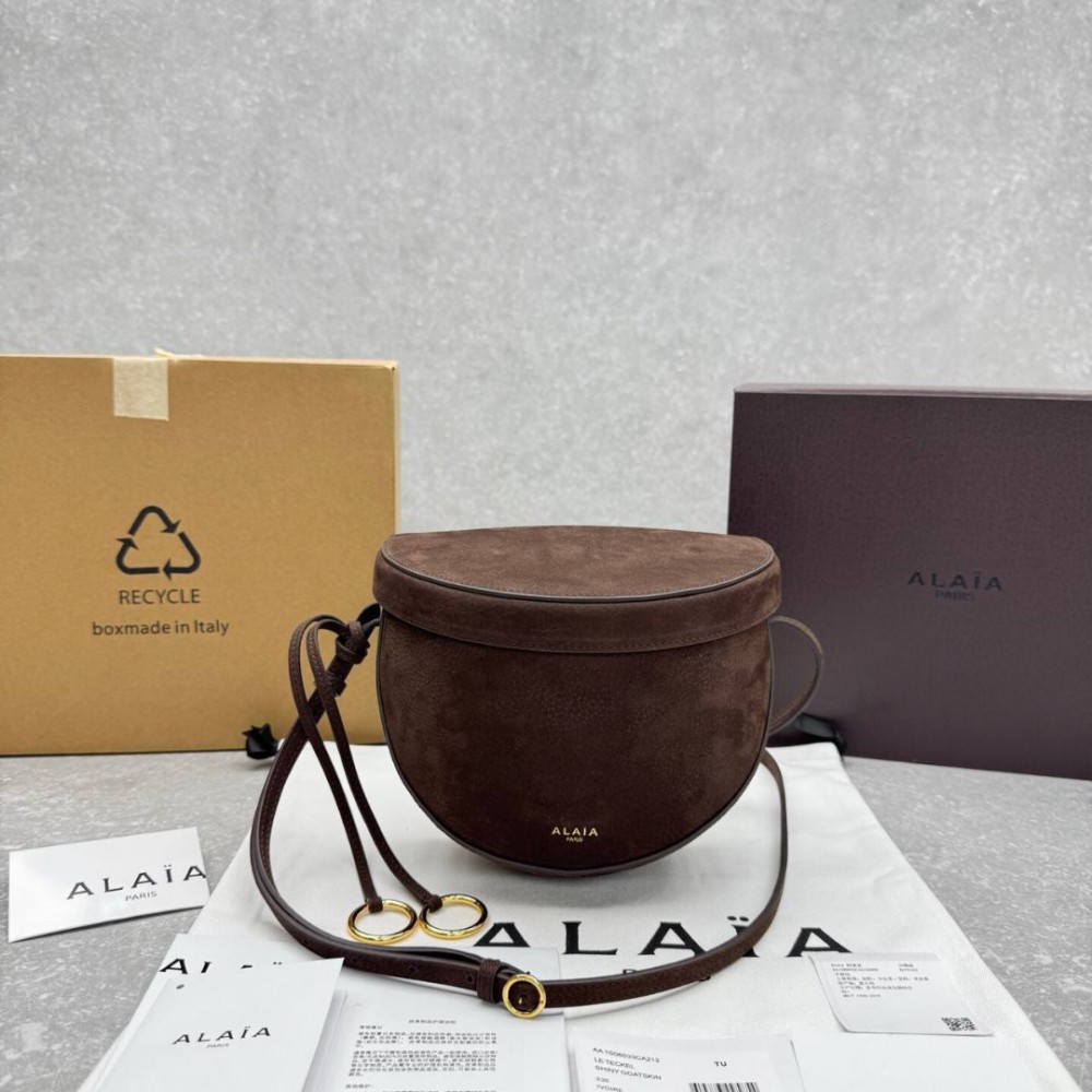 Alaia hip bag suede leather 20x11x17cm Bags