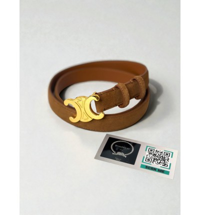 Celine belt 2.5cm suede 