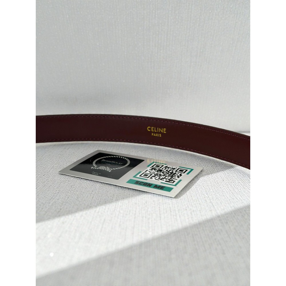 Celine belt 2.5cm burgundy  Accesories