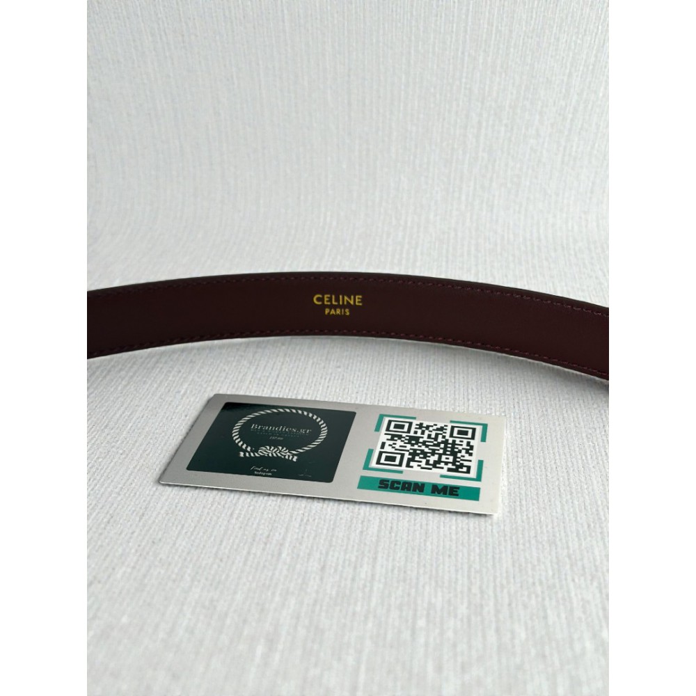 Celine belt 2.5cm burgundy  Accesories