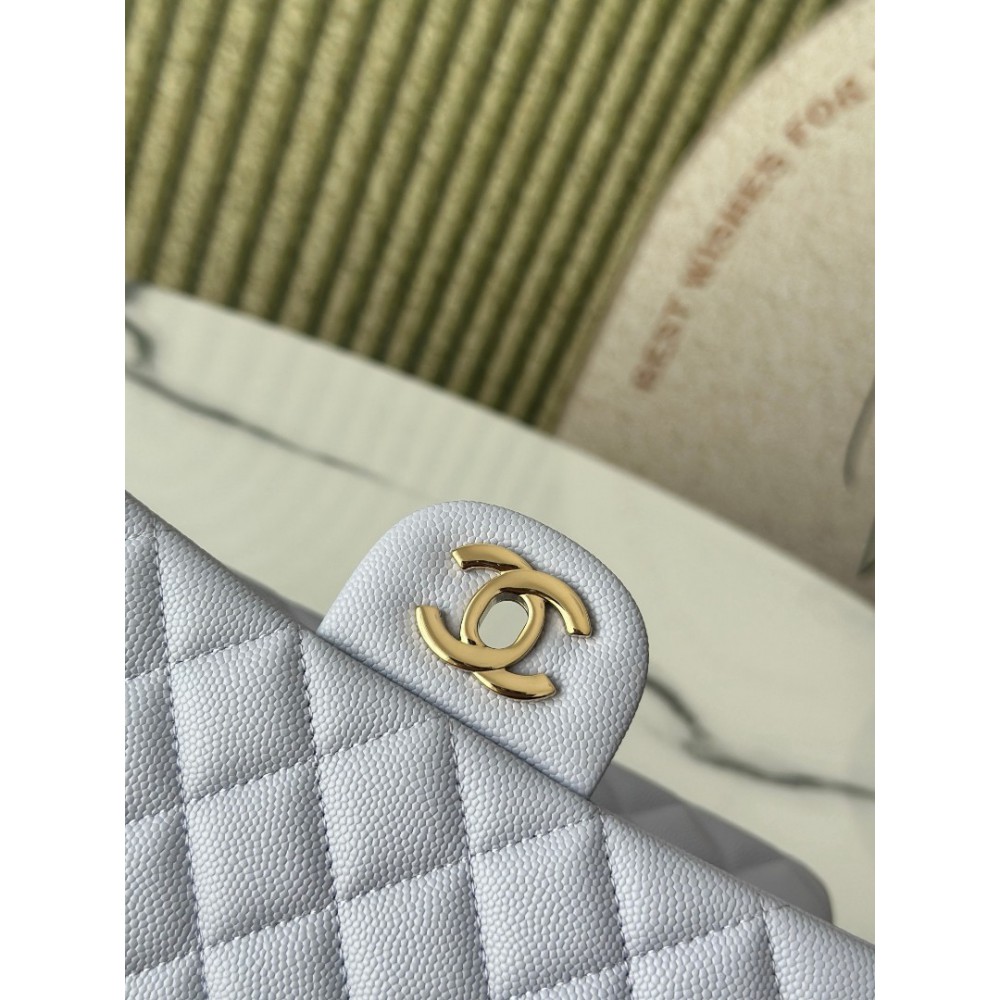 Chanel classic flap bag medium size 25x16x7cm REAL GRAINED LEATHER 100% Bags