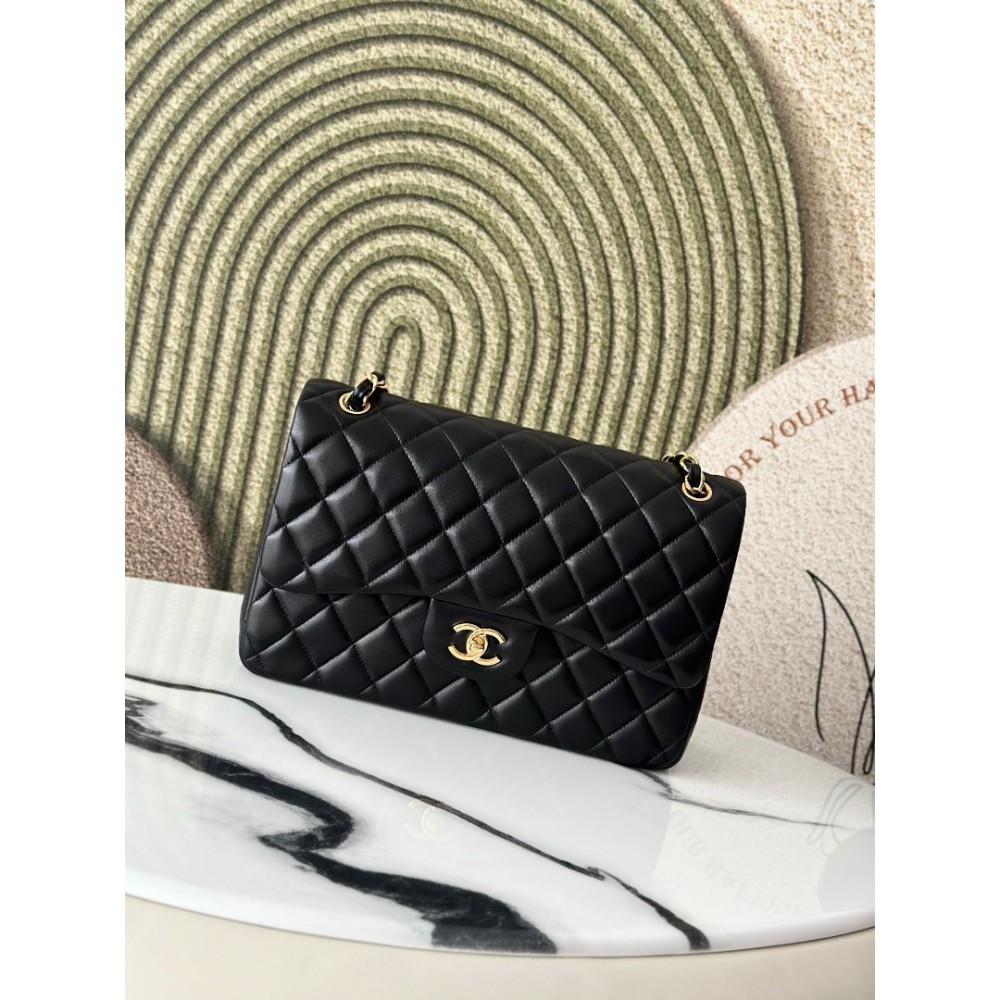 Chanel classic flap bag jumbo size leather 30x21cm Bags