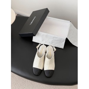 Chanel slingback mules tweed & grosgrain 36-41 Shoes