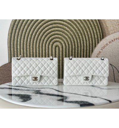 Chanel classic flap bag medium size 25x16x7cm REAL GRAINED LEATHER 100%