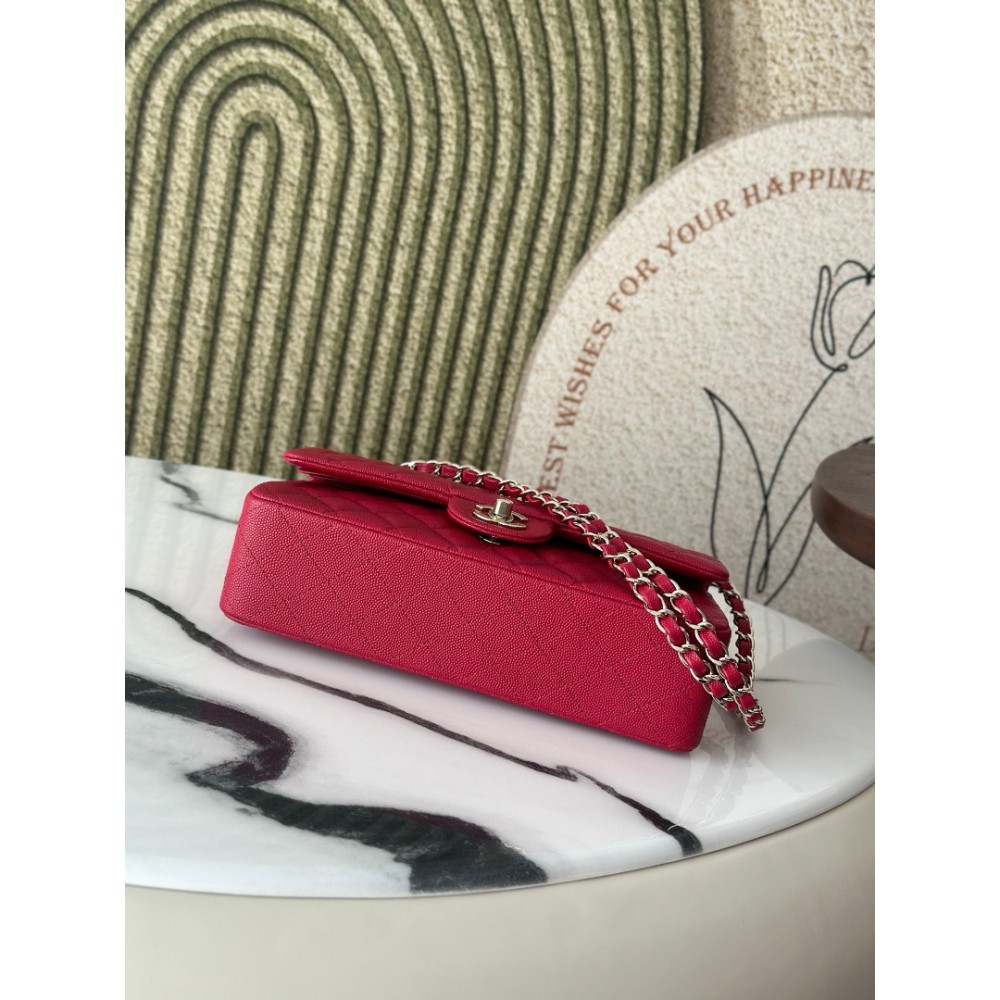 Chanel classic flap bag medium size 25x16x7cm REAL GRAINED LEATHER 100% Bags