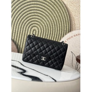 Chanel classic flap bag jumbo size grained leather 30x21cm Bags
