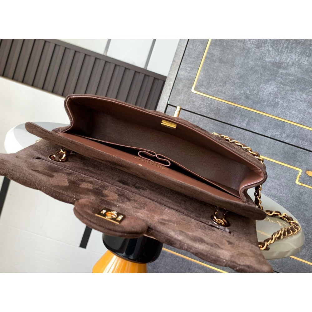 Chanel classic flap bag 25x16x7cm suede Bags