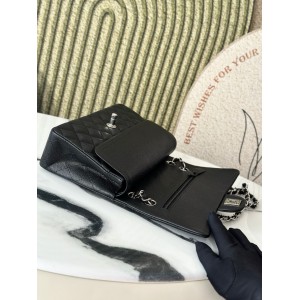 Chanel classic flap bag medium size 25x16x7cm REAL GRAINED LEATHER 100% Bags