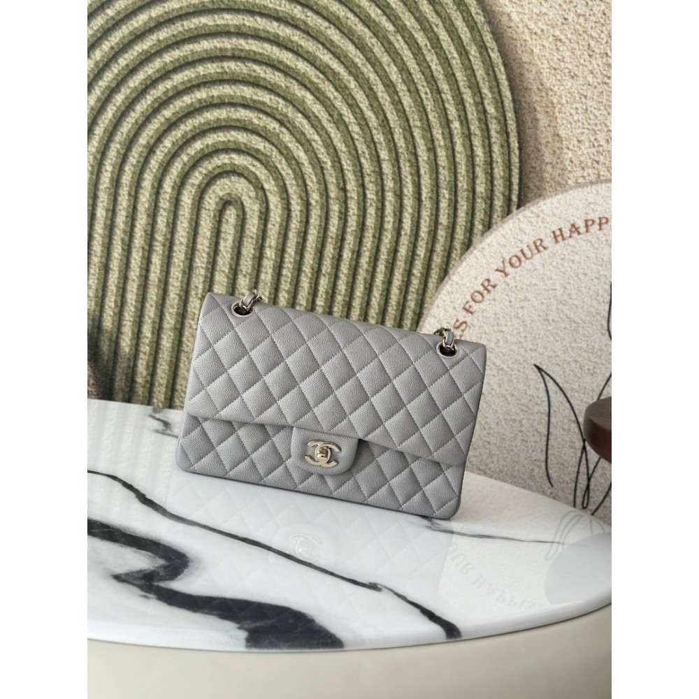 Chanel classic flap bag medium size 25x16x7cm REAL GRAINED LEATHER 100% Bags