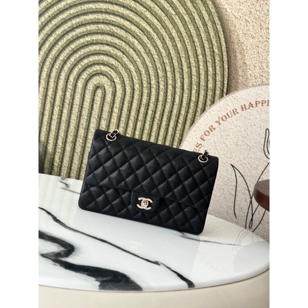 Chanel classic flap bag medium size 25x16x7cm REAL GRAINED LEATHER 100% Bags