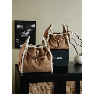 Chanel25 hobo bag suede shrealring lines Bags