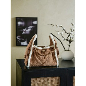Chanel25 hobo bag suede shrealring lines Bags
