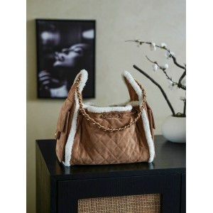 Chanel25 hobo bag suede shrealring lines Bags