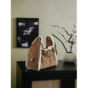 Chanel25 hobo bag suede shrealring lines Bags