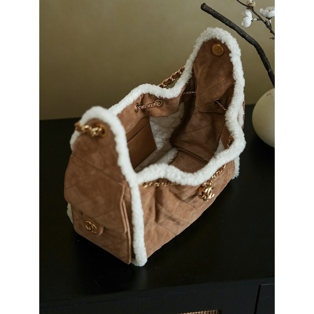 Chanel25 hobo bag suede shrealring lines Bags