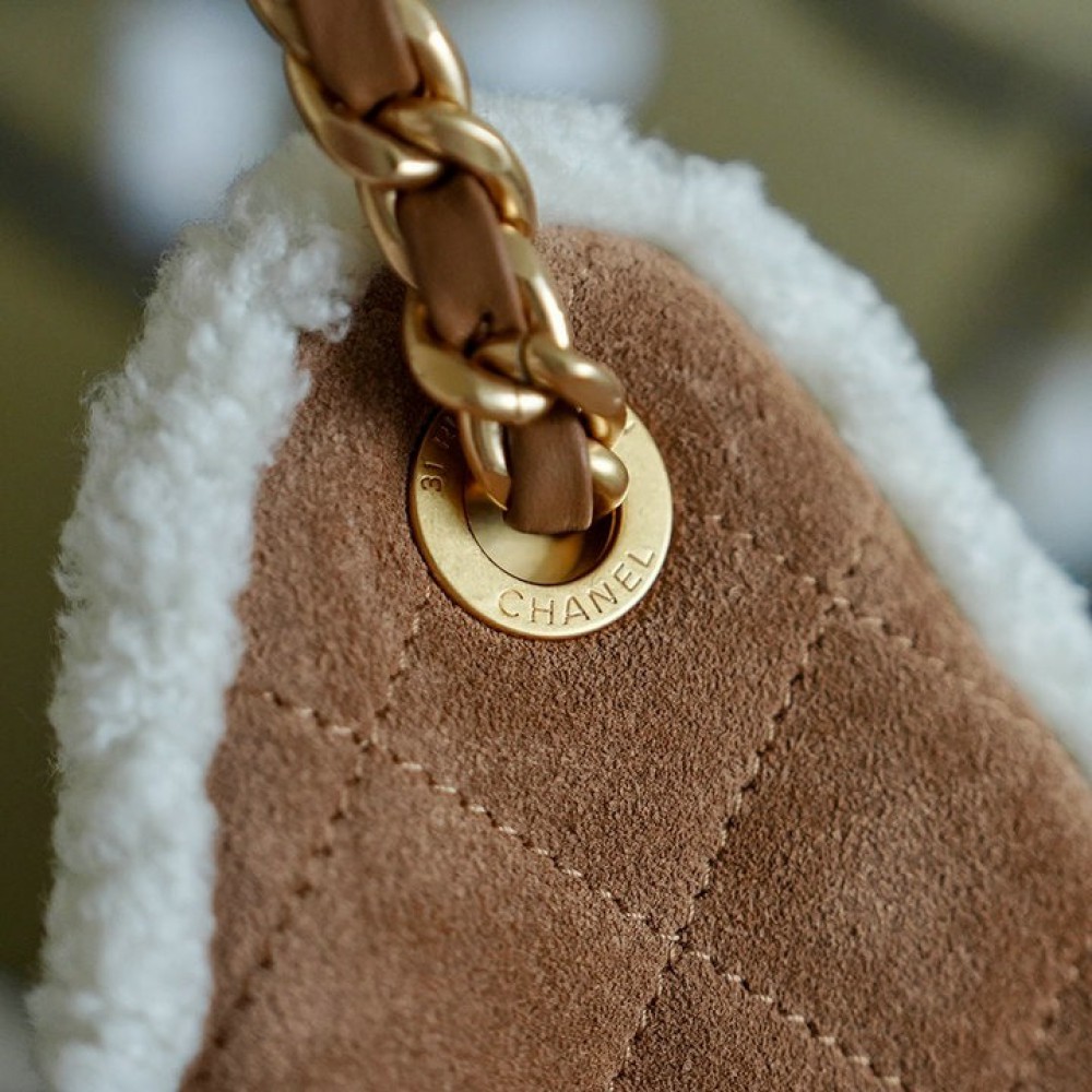 Chanel25 hobo bag suede shrealring lines Bags