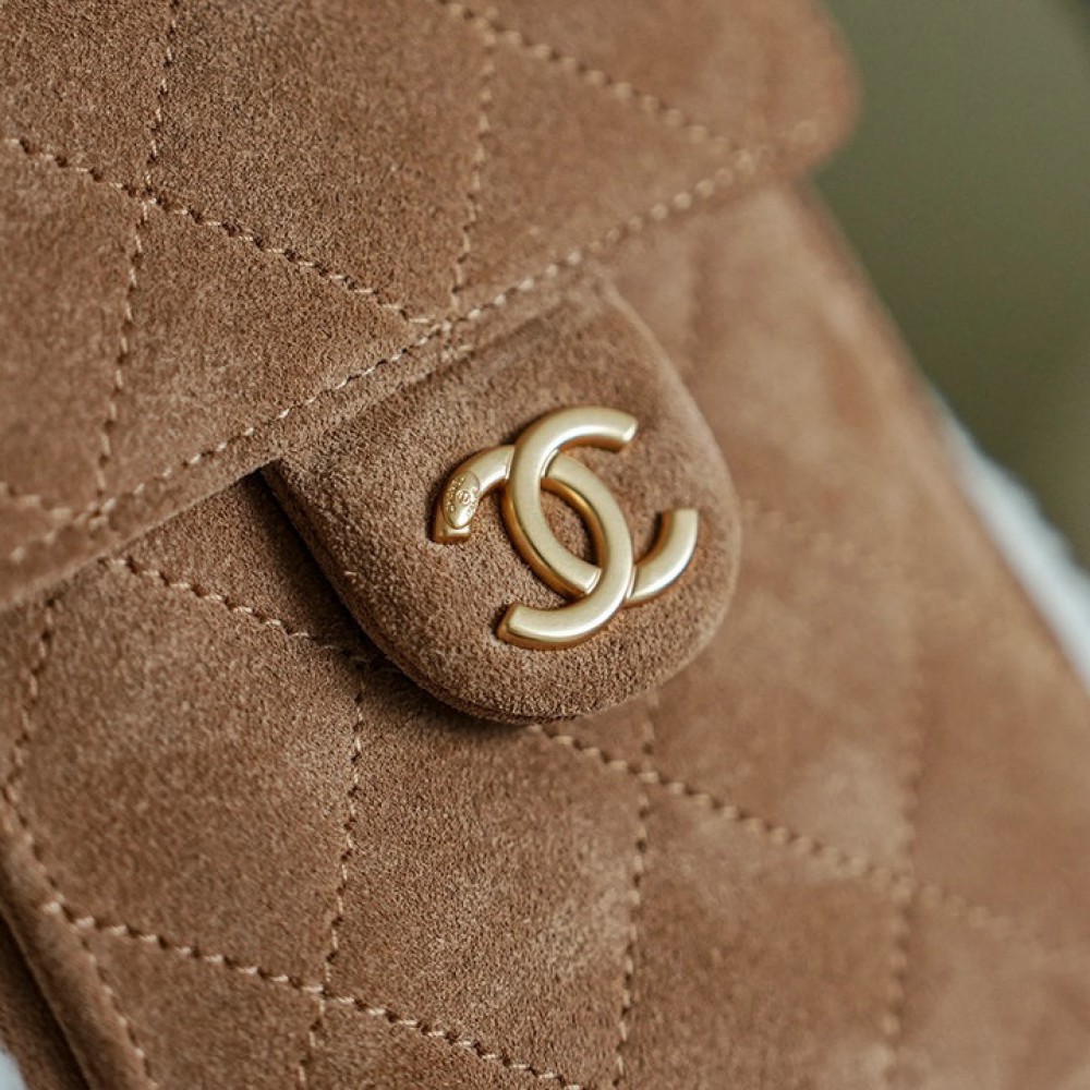 Chanel25 hobo bag suede shrealring lines Bags