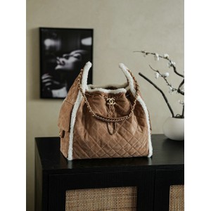 Chanel25 hobo bag suede shrealring lines Bags