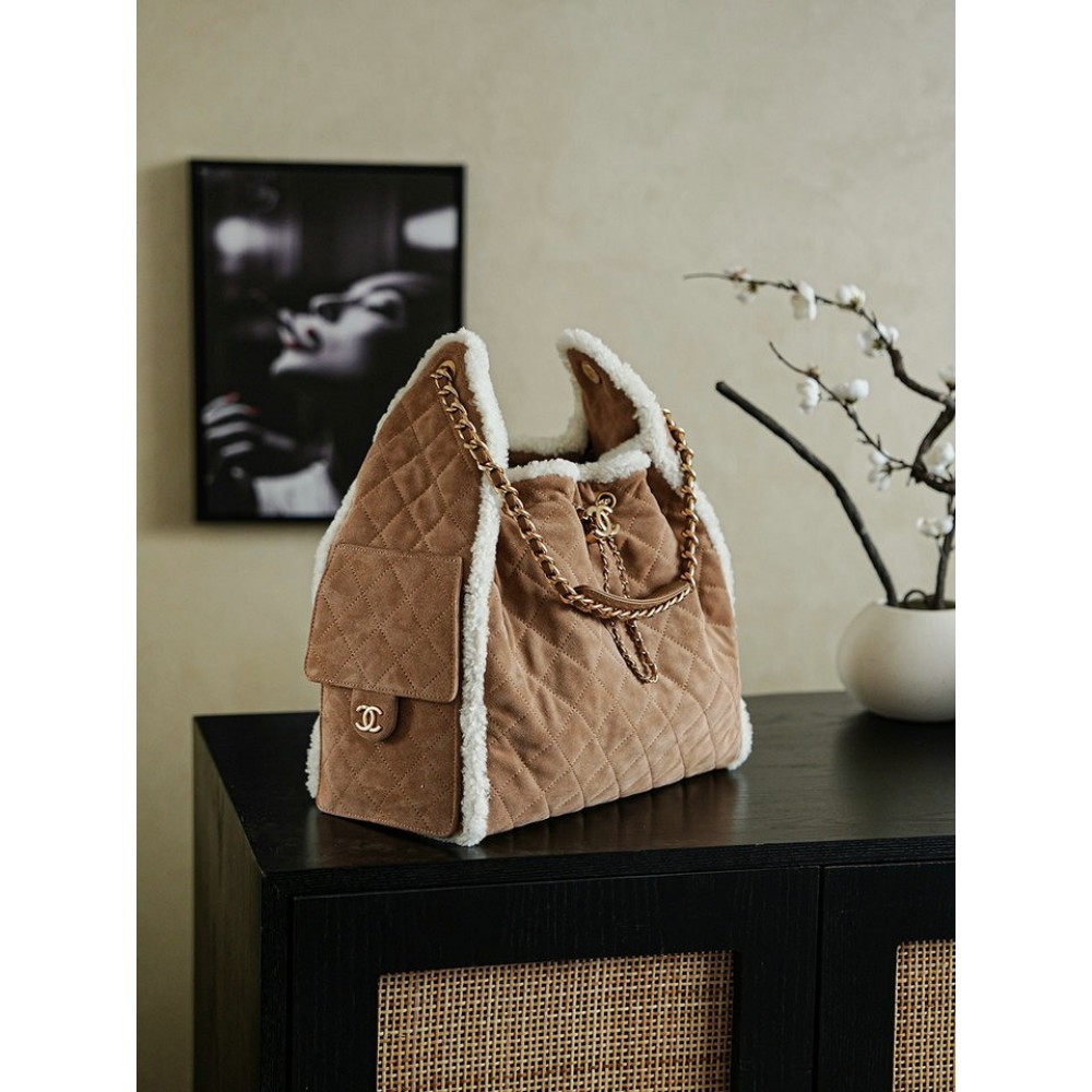 Chanel25 hobo bag suede shrealring lines Bags