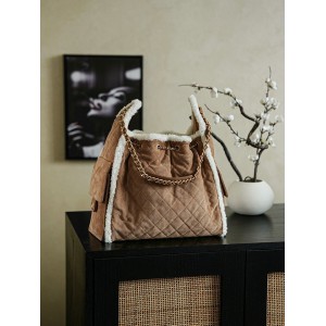 Chanel25 hobo bag suede shrealring lines Bags
