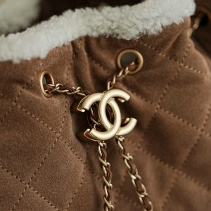 Chanel25 hobo bag suede shrealring lines Bags