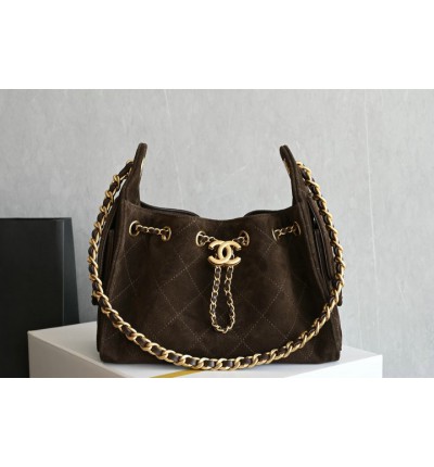 Chanel hobo 25 mini size suede