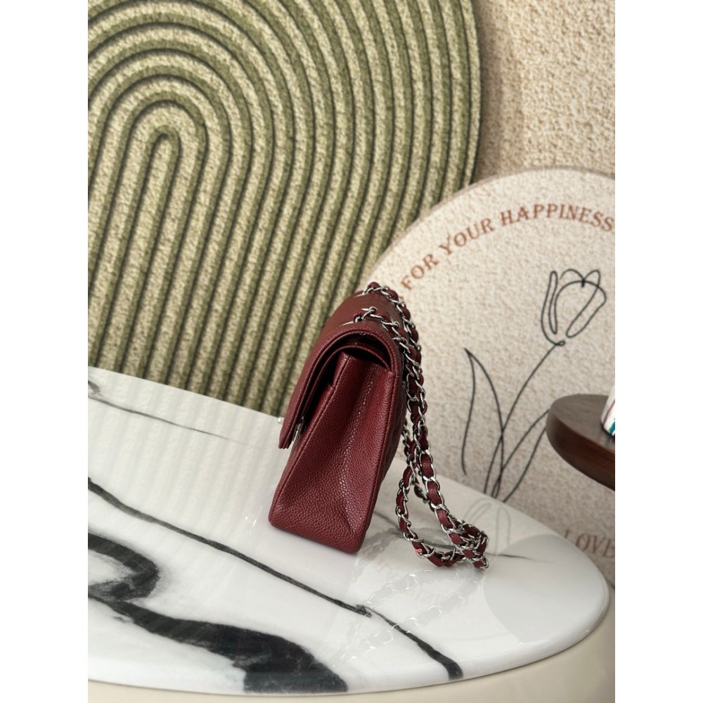 Chanel classic flap bag medium size 25x16x7cm REAL GRAINED LEATHER 100% Bags