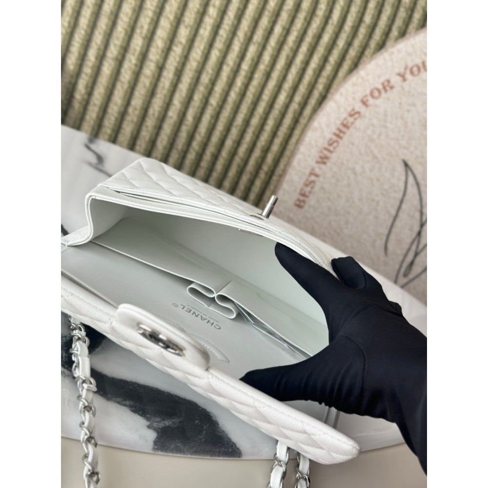 Chanel classic flap bag medium size 25x16x7cm REAL GRAINED LEATHER 100% Bags