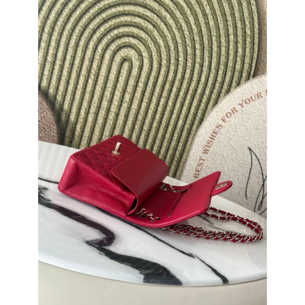 Chanel classic flap bag medium size 25x16x7cm REAL GRAINED LEATHER 100% Bags