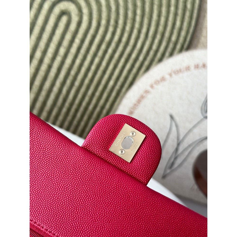 Chanel classic flap bag medium size 25x16x7cm REAL GRAINED LEATHER 100% Bags