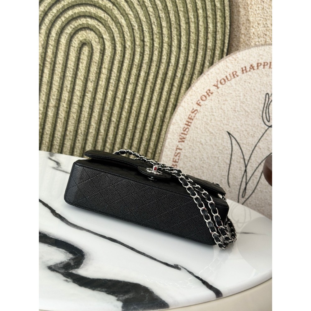 Chanel classic flap bag medium size 25x16x7cm REAL GRAINED LEATHER 100% Bags