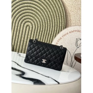 Chanel classic flap bag medium size 25x16x7cm REAL GRAINED LEATHER 100% Bags