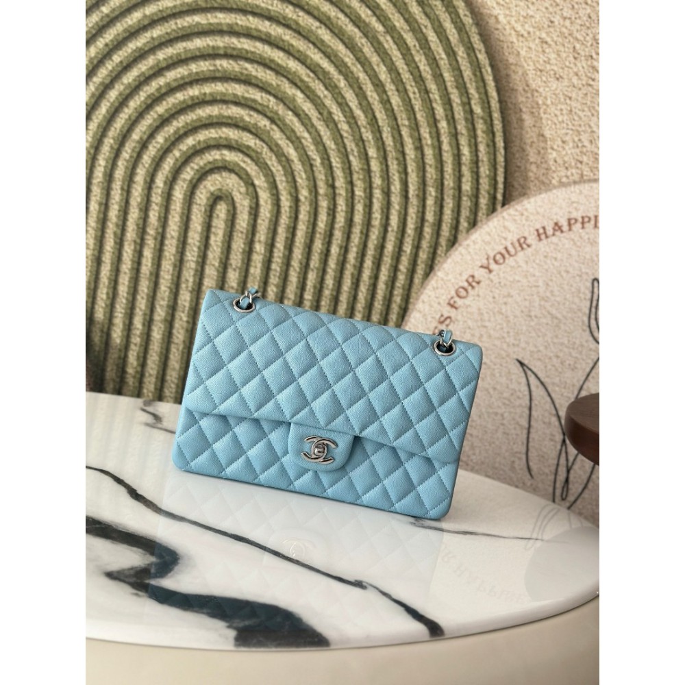 Chanel classic flap bag medium size 25x16x7cm REAL GRAINED LEATHER 100% Bags