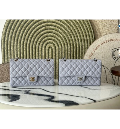 Chanel classic flap bag medium size 25x16x7cm REAL GRAINED LEATHER 100%