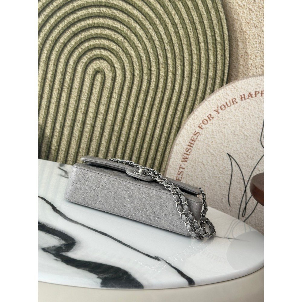 Chanel classic flap bag medium size 25x16x7cm REAL GRAINED LEATHER 100% Bags