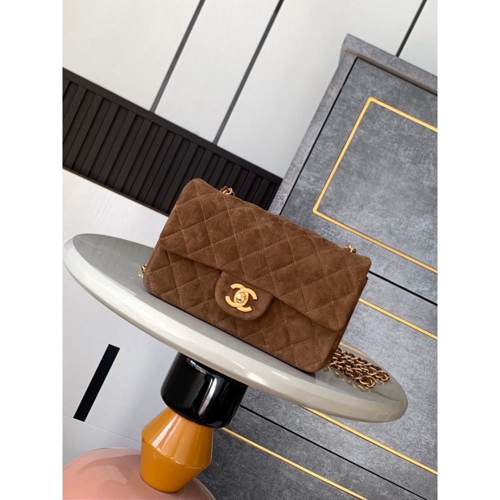 Chanel classic flap bag 20x13x5cm suede Bags