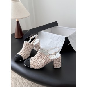 Chanel slingback mules tweed & grosgrain 36-41 Shoes