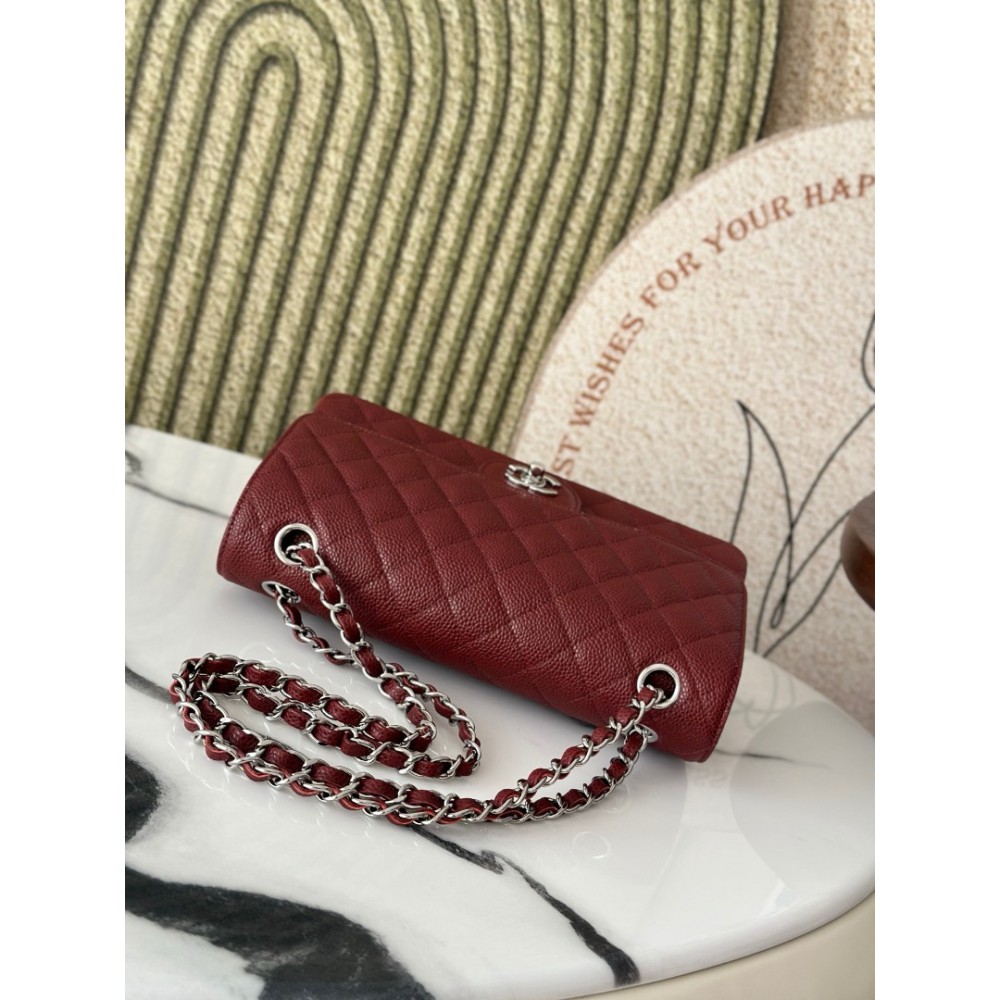 Chanel classic flap bag medium size 25x16x7cm REAL GRAINED LEATHER 100% Bags