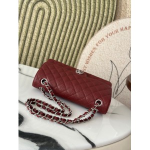 Chanel classic flap bag medium size 25x16x7cm REAL GRAINED LEATHER 100% Bags