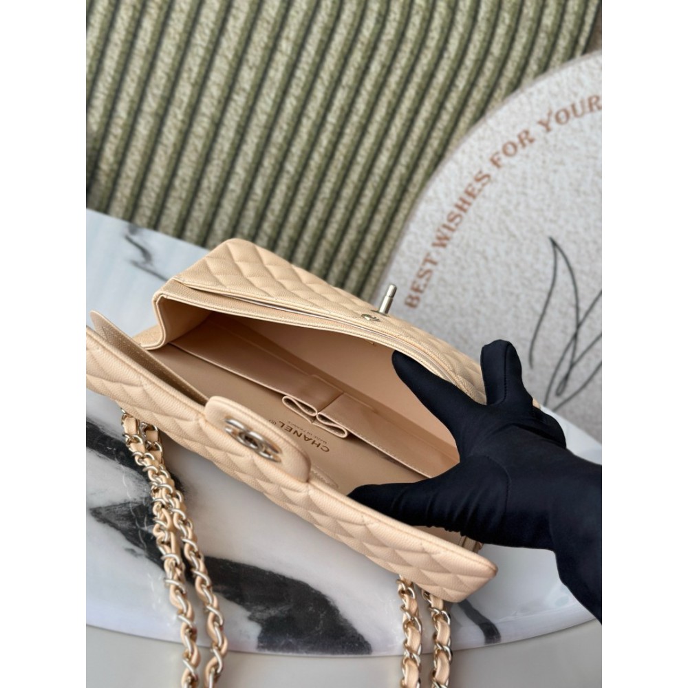 Chanel classic flap bag medium size 25x16x7cm REAL GRAINED LEATHER 100% Bags