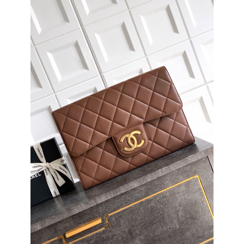 Chanel clutch 27.5x41x6.5cm leather 100% Bags