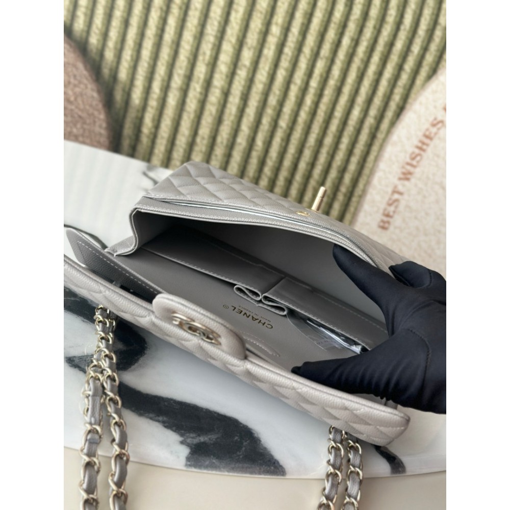 Chanel classic flap bag medium size 25x16x7cm REAL GRAINED LEATHER 100% Bags