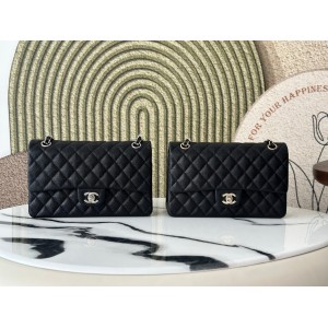 Chanel classic flap bag medium size 25x16x7cm REAL GRAINED LEATHER 100% Bags