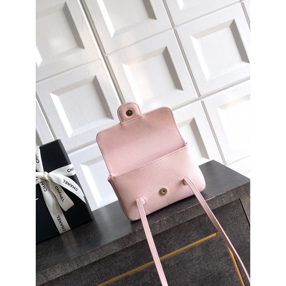 Chanel clutch with leather strap mini size 17x11.5x5cm Bags
