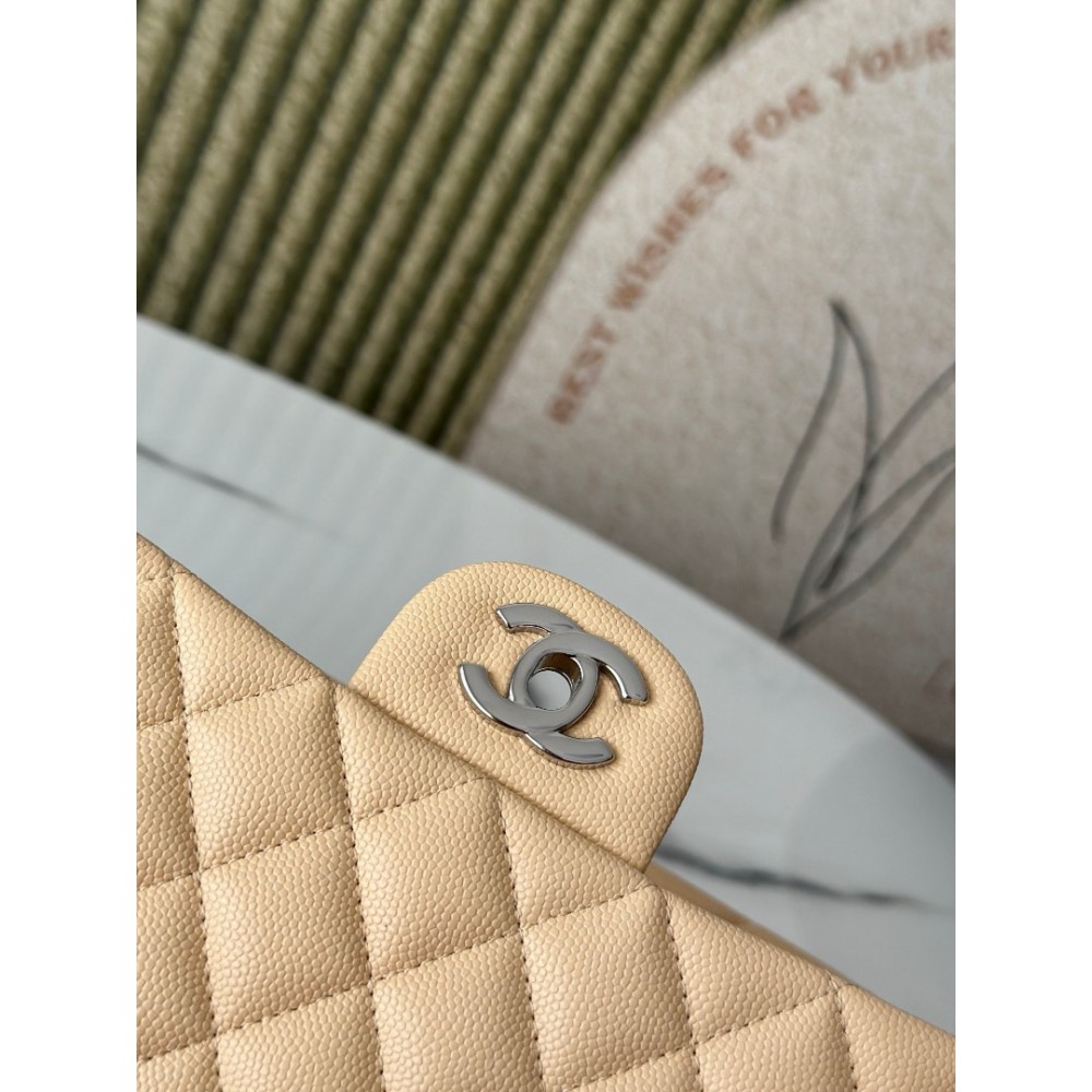 Chanel classic flap bag medium size 25x16x7cm REAL GRAINED LEATHER 100% Bags