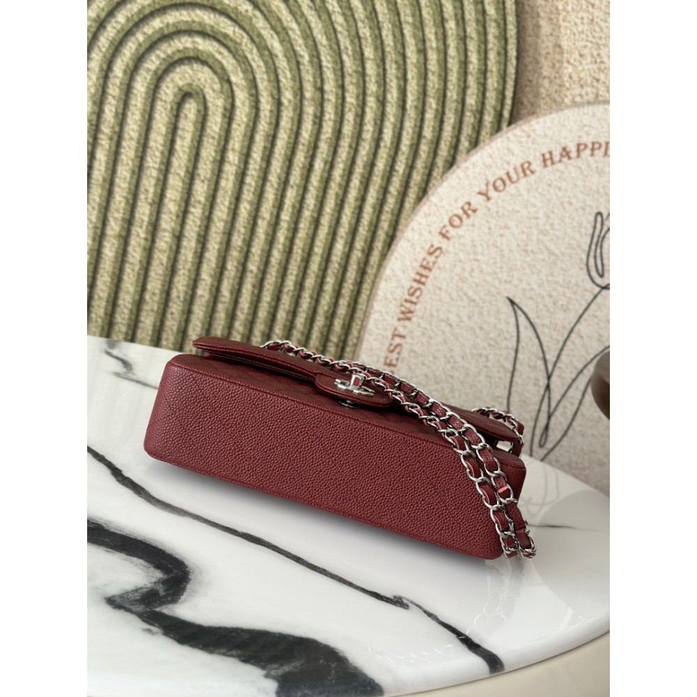 Chanel classic flap bag medium size 25x16x7cm REAL GRAINED LEATHER 100% Bags