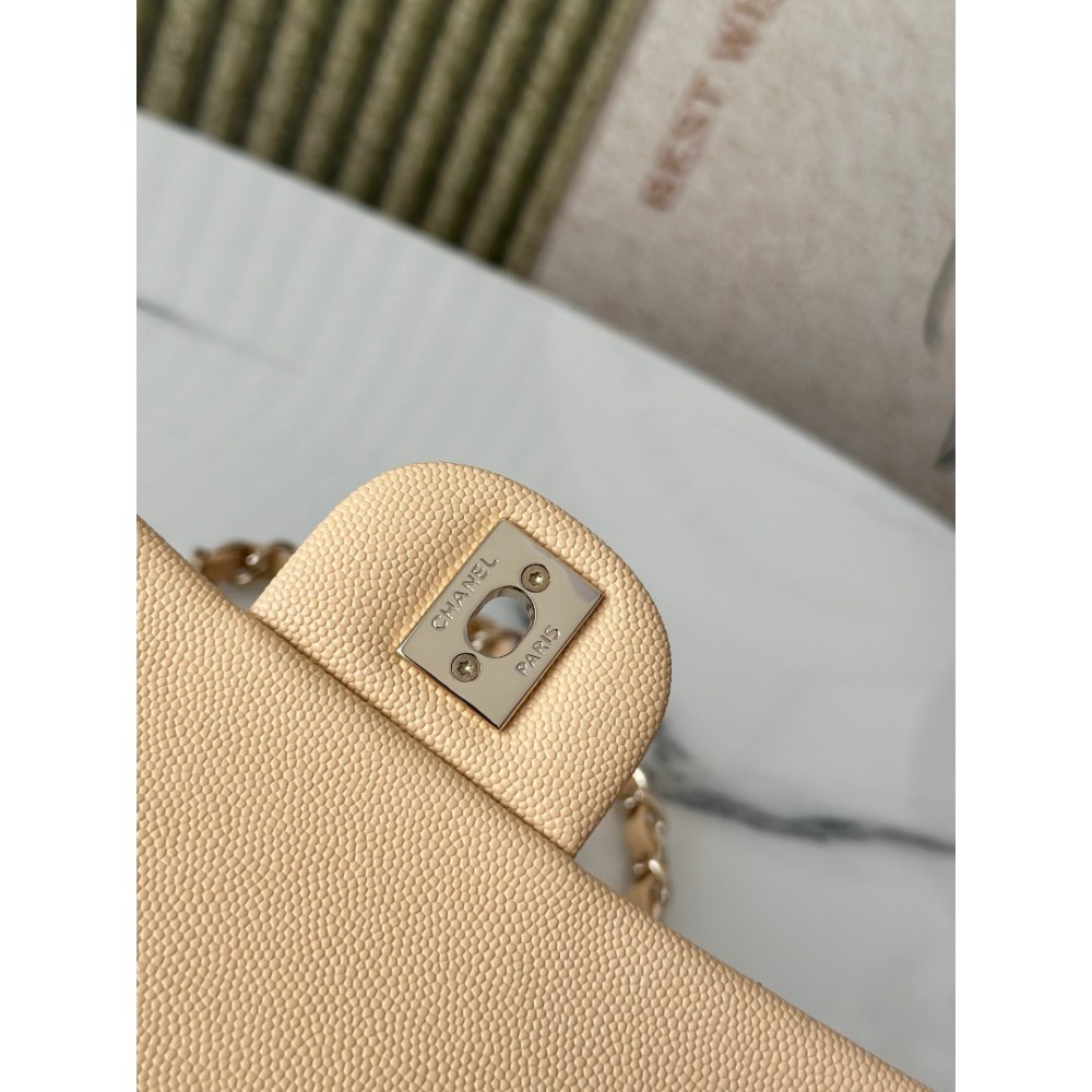 Chanel classic flap bag medium size 25x16x7cm REAL GRAINED LEATHER 100% Bags