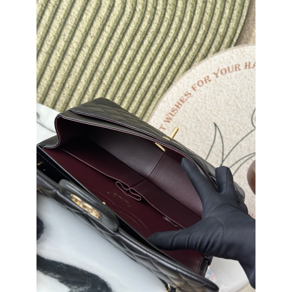 Chanel classic flap bag jumbo size leather 30x21cm Bags