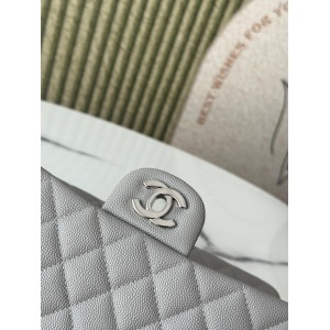 Chanel classic flap bag medium size 25x16x7cm REAL GRAINED LEATHER 100% Bags